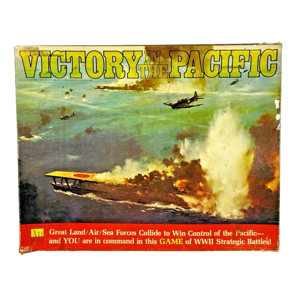 Victory in the Pacific Vintage 1977 Avalon Hill Military WWII Board Game